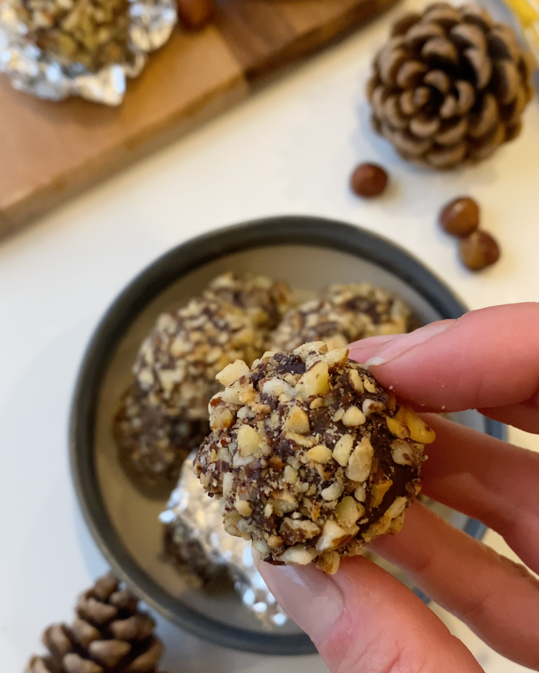 Homemade ferrero rocher